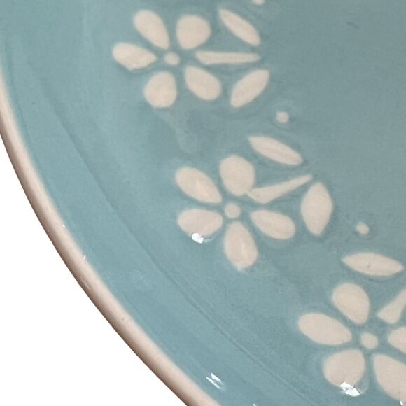 Harkerware Oven Dishwasher Proof Blue Floral 7" Round Plates Small Set of 2 - Picture 9 of 16